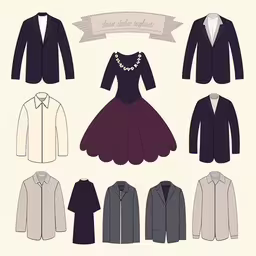 clothes for adults and children from the fifties to the
