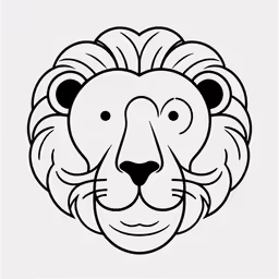 the head of a lion with its ears extended