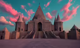 the castle has stairs to a second story