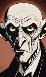 an illustration of an image of a man in black and white,a black and white image of a man wearing an evil look