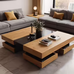 the modern living room features modern furnishings and is well designed