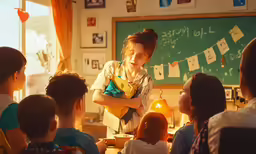 a girl holding a yellow object in her hands