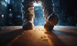 the foot and toes of someone standing on the floor