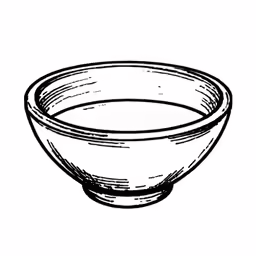 a sketched bowl of food
