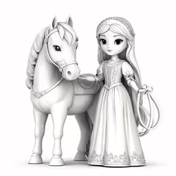 a toy horse with the bridal holding the bride