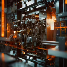 an industrial machine with its gears still attached