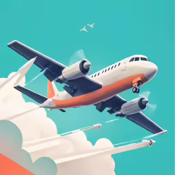 there is an air plane flying high in the sky