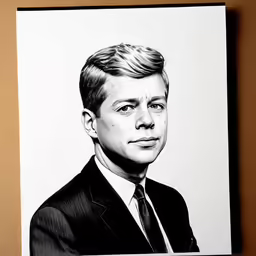 a portrait of the head and shoulders of a man in a suit and tie