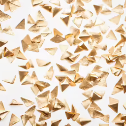 gold metallic foil on white background