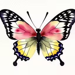 the butterfly is flying very high up in the sky
