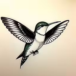 a bird with green and white wings flying through the air,a hummingbird is perched on top of a tree