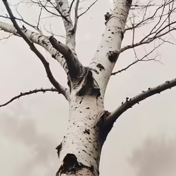 black and white photograph of an icy tree with bare limbs
