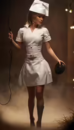 a girl in a white dress is holding a white umbrella