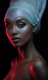 an image of a woman in black and white makeup