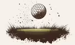 a golf ball about to jump out of a hole