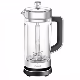a large coffee pot filled with water