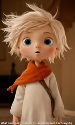 a doll is standing in a very messy room