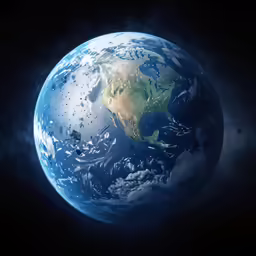 a very close view of the earth from space
