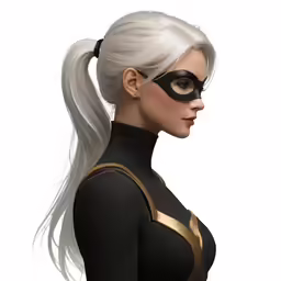 the animated woman with a mask on her face
