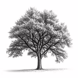 a tree that is next to some grass