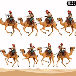 a person riding on the back of a camel