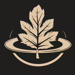 a white leaf is standing on a plate