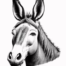 the head and shoulders of a horse in pencil
