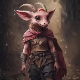 this weird creature appears to be in the woods