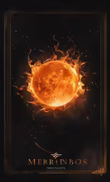 a burning orange disk that says mthritinbos