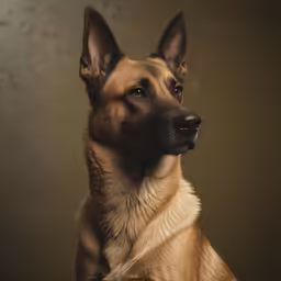 a portrait of a german shepherd dog