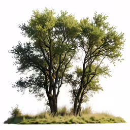 a herd of animals standing next to each other on top of a green hillside