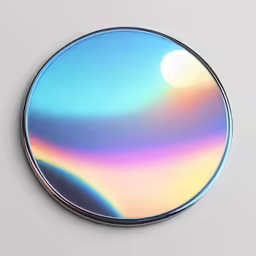 a blue - and - green circular plate on a white surface