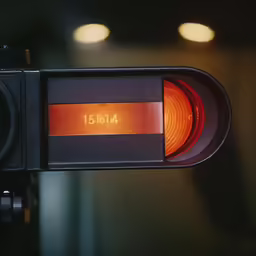 the light on a traffic light that is red
