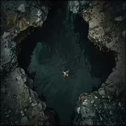 a picture of some water and some rocks