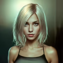 a drawing of a woman with blonde hair
