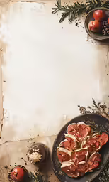 a plate of food is shown in the foreground and on the ground
