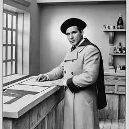 an old man in a long coat and hat