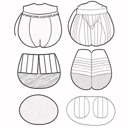 a set of four mens underwear paper dolls