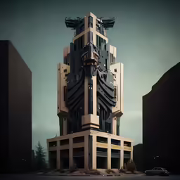 large building with some kind of clock on it