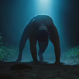 a person doing a plank stand on their back