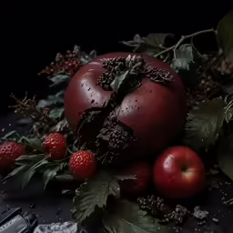 some food is in the middle of an arrangement