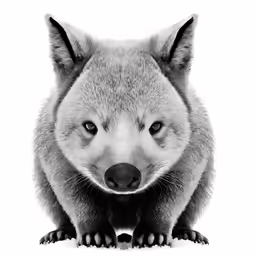 a wolf is standing and staring straight ahead