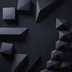 the black surface has many different shapes