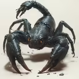 there is a black spider on the floor