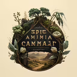 an image of the wild animals in the wilderness with a road sign for some animal camp