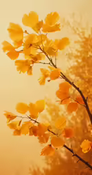 an old picture of a yellow flower in the woods