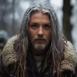 an image of a man with long white hair and long beard