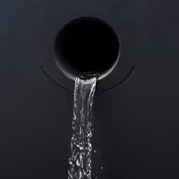 there is an image of water coming from a faucet