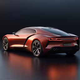 the bugatti concept is shown in a dark room
