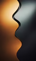the curvey lines of the back side of the wall